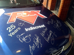 FM London Shepherd's Bush Empire 23 March 2013 - Signing a fan's car!