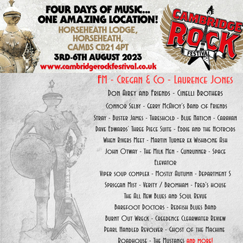 FM at Cambridge Rock Festival - 04 August 2023 - poster