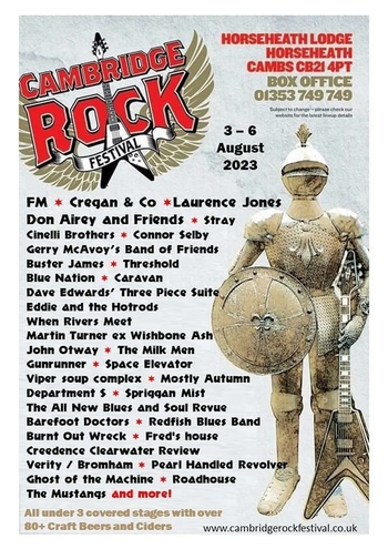 FM live at Cambridge Rock Festival - 4 August 2023 - poster