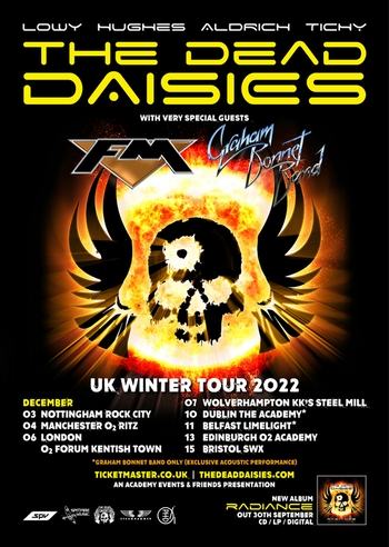 The Dead Daisies + FM + Graham Bonnet Band - UK tour dates December 2022