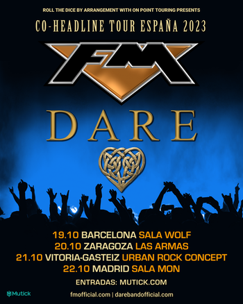FM + Dare live in Spain Oct 2023 tour dates  poster