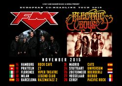 FM / Electric Boys European Tour Nov 2015 poster