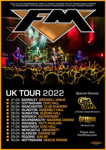 FM + Grand Slam - UK Tour - April 2022 - poster