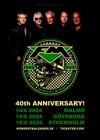 FM June 2024 Sweden tour dates poster