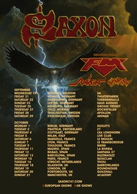 Saxon - FM - tour poster - Sept-Oct 2018