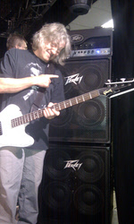 A very happy Merv with his new Peavey rig