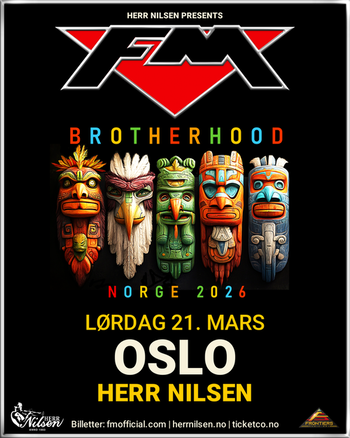 FM live at Herr Nilsen in Oslo, Norway - 21 March 2026 - tour poster
